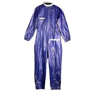 Rukka Motorcycle Rain Suit‎ Size 40 Waterproof Pvc Blue Rainwear